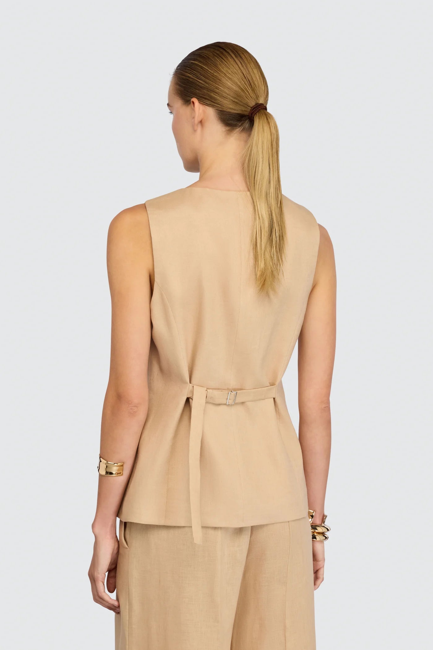 Glenna linnen waistcoat Semi Couture