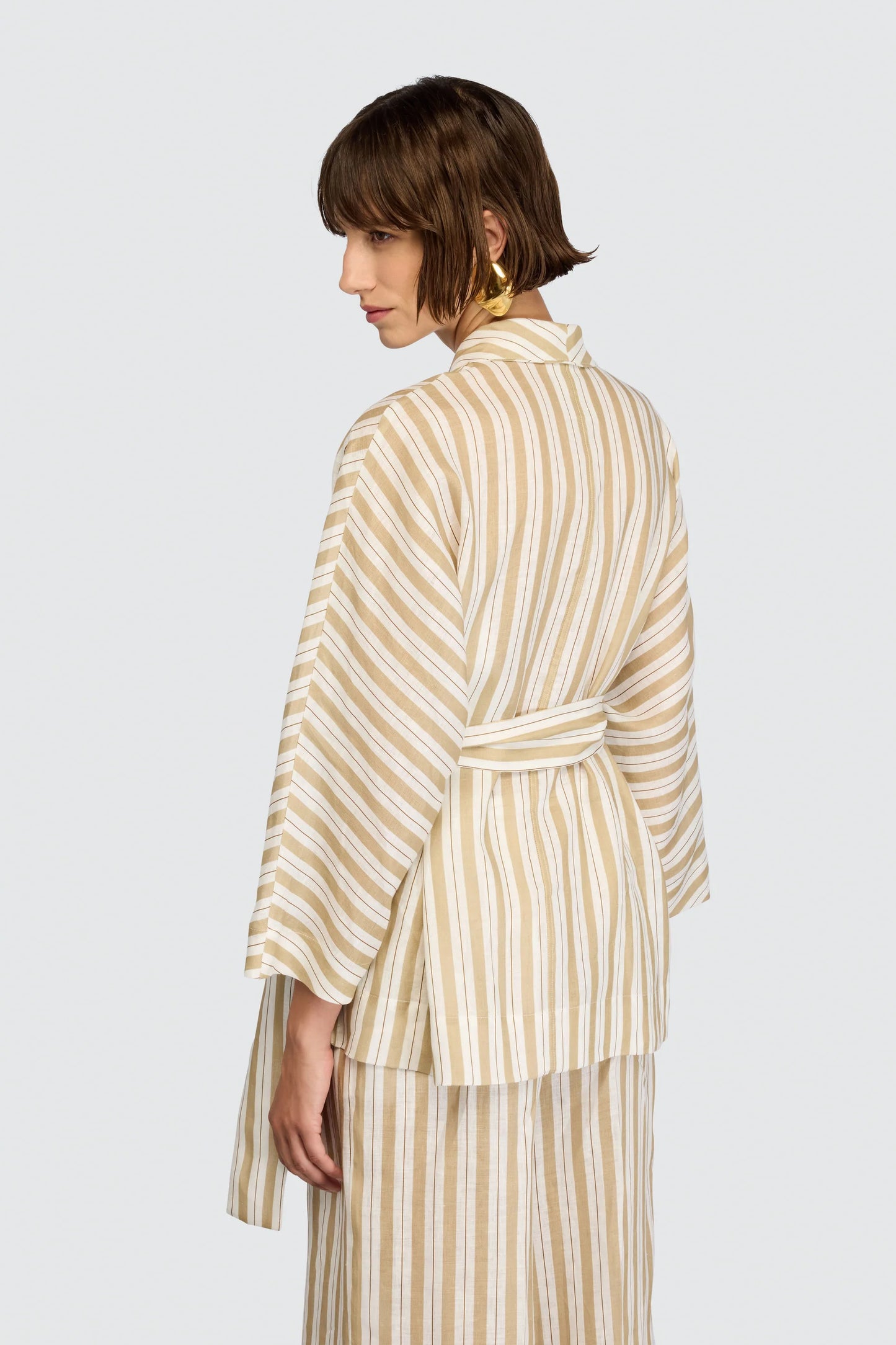 stripe kimono blouse Semi Couture