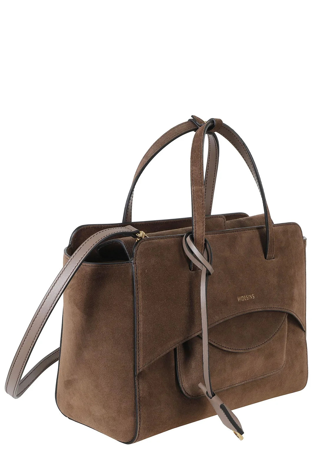 Flap M suede Chocolat