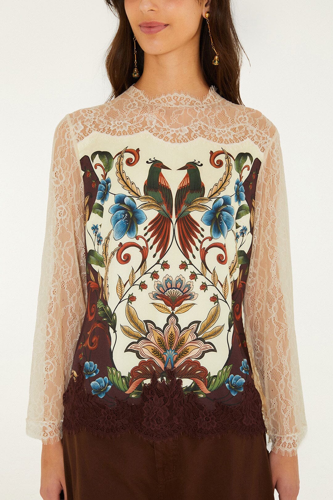 Milena lonh sleebe blouse farm