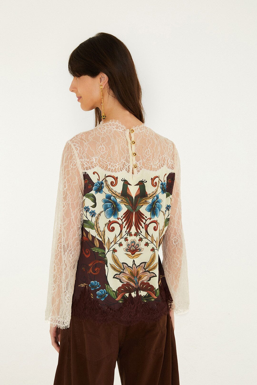 Milena lonh sleebe blouse farm