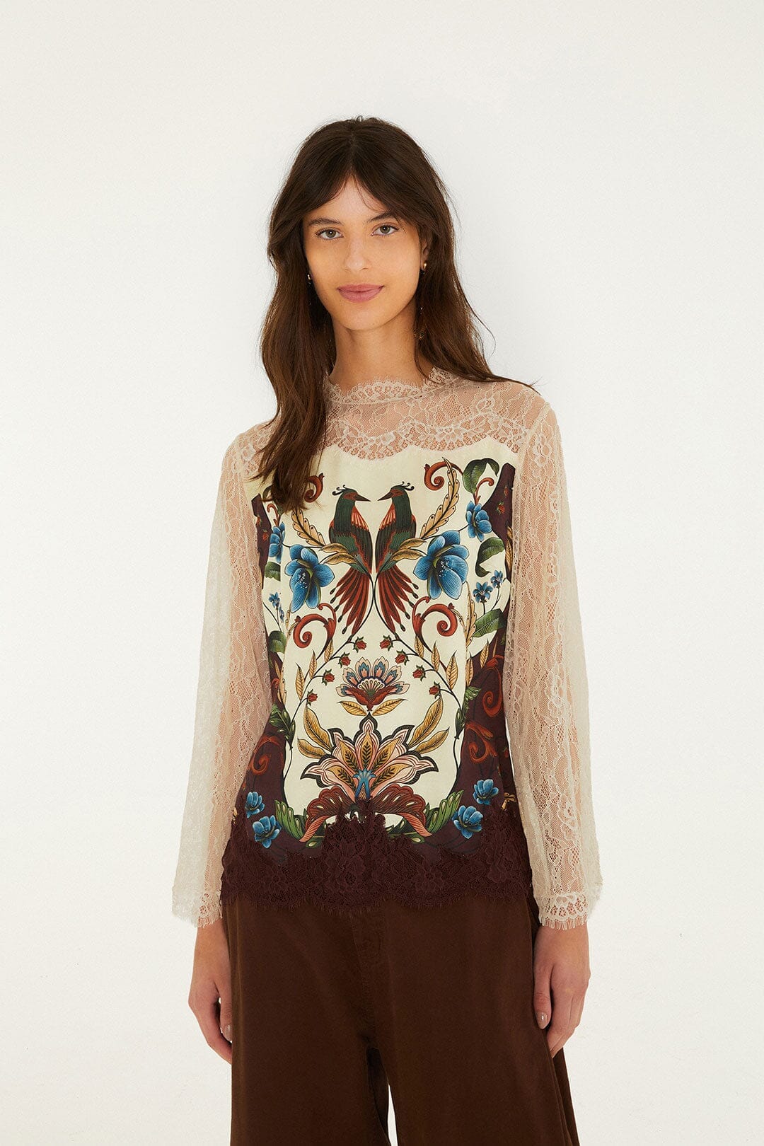 Milena lonh sleebe blouse farm
