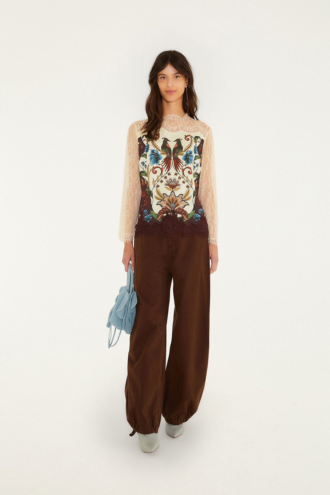 Milena lonh sleebe blouse farm