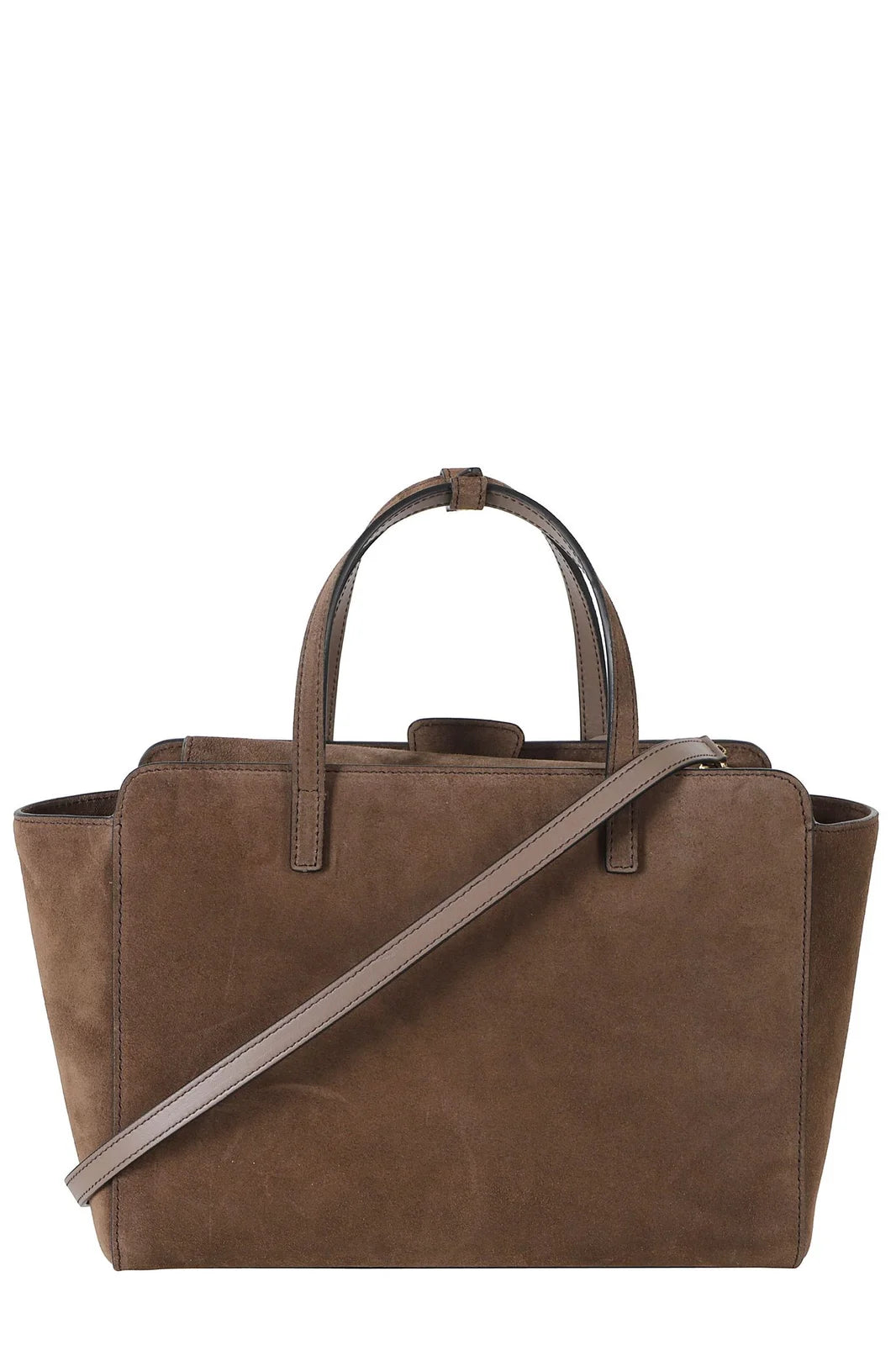 Flap M suede Chocolat