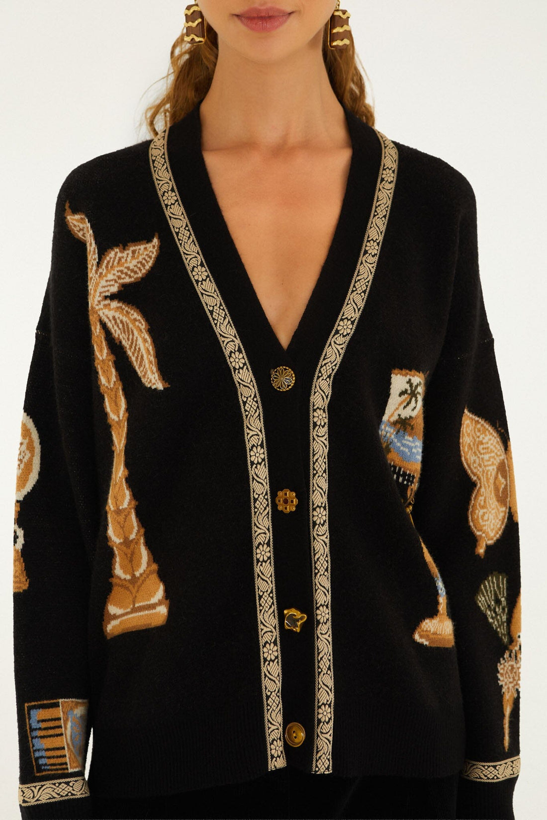 vintage souvenirs knit cardigan